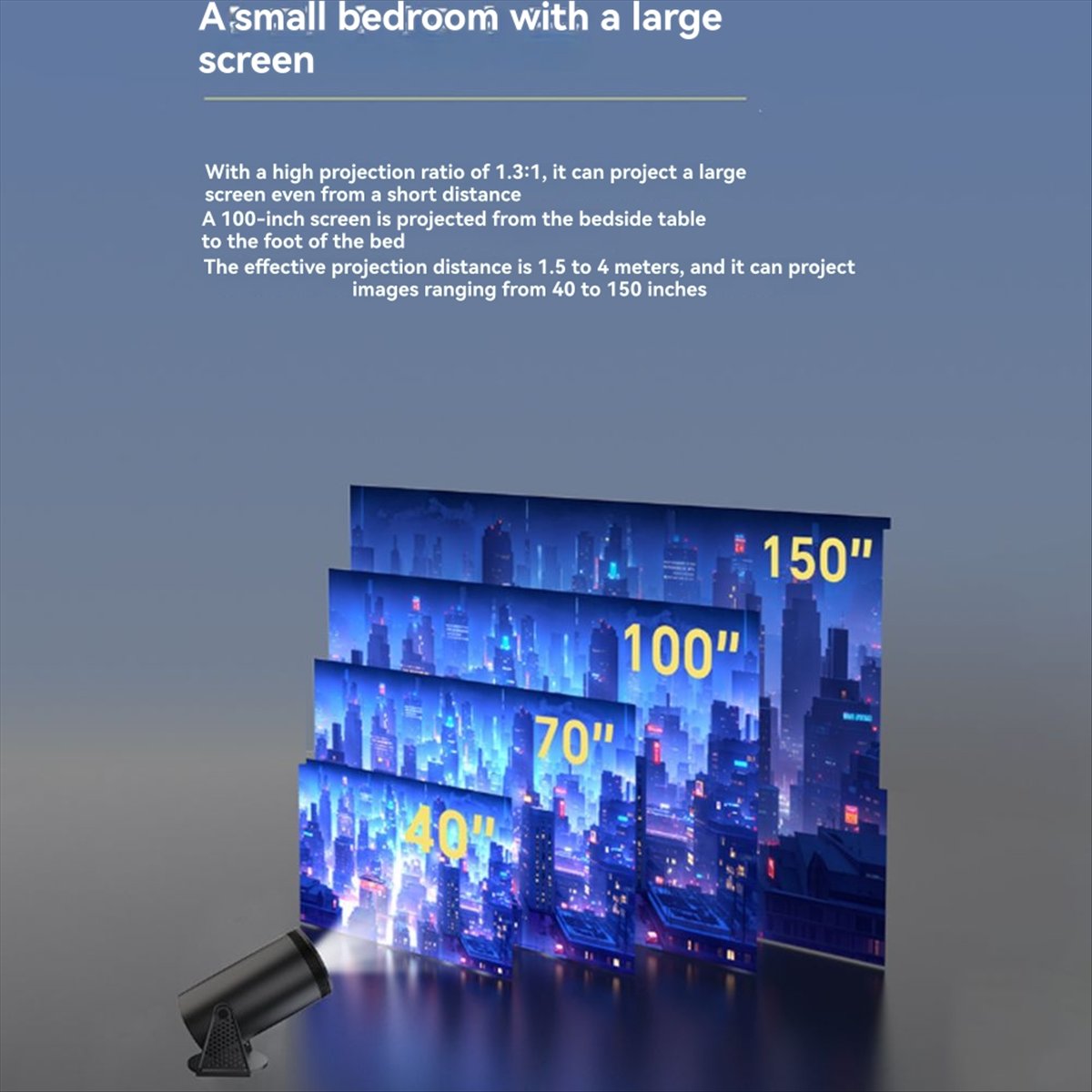 Home Cinema Quad - NIEUWE 1080P-projector voor Android12 WiFi 6