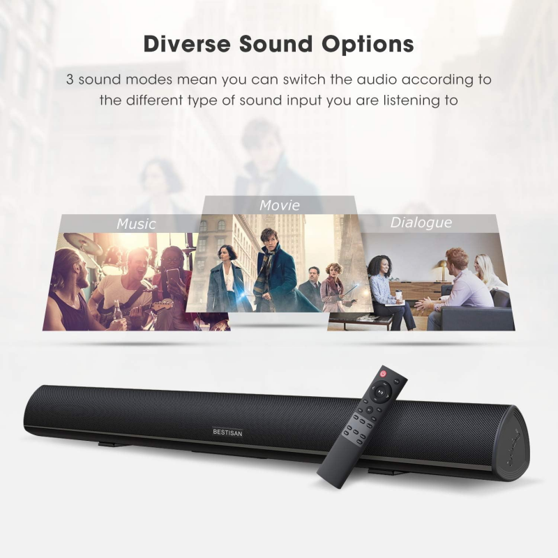 Home Cinema Center - Krachtige tv-soundbar Bekabelde 100W Bluetooth-luidspreker Stereo