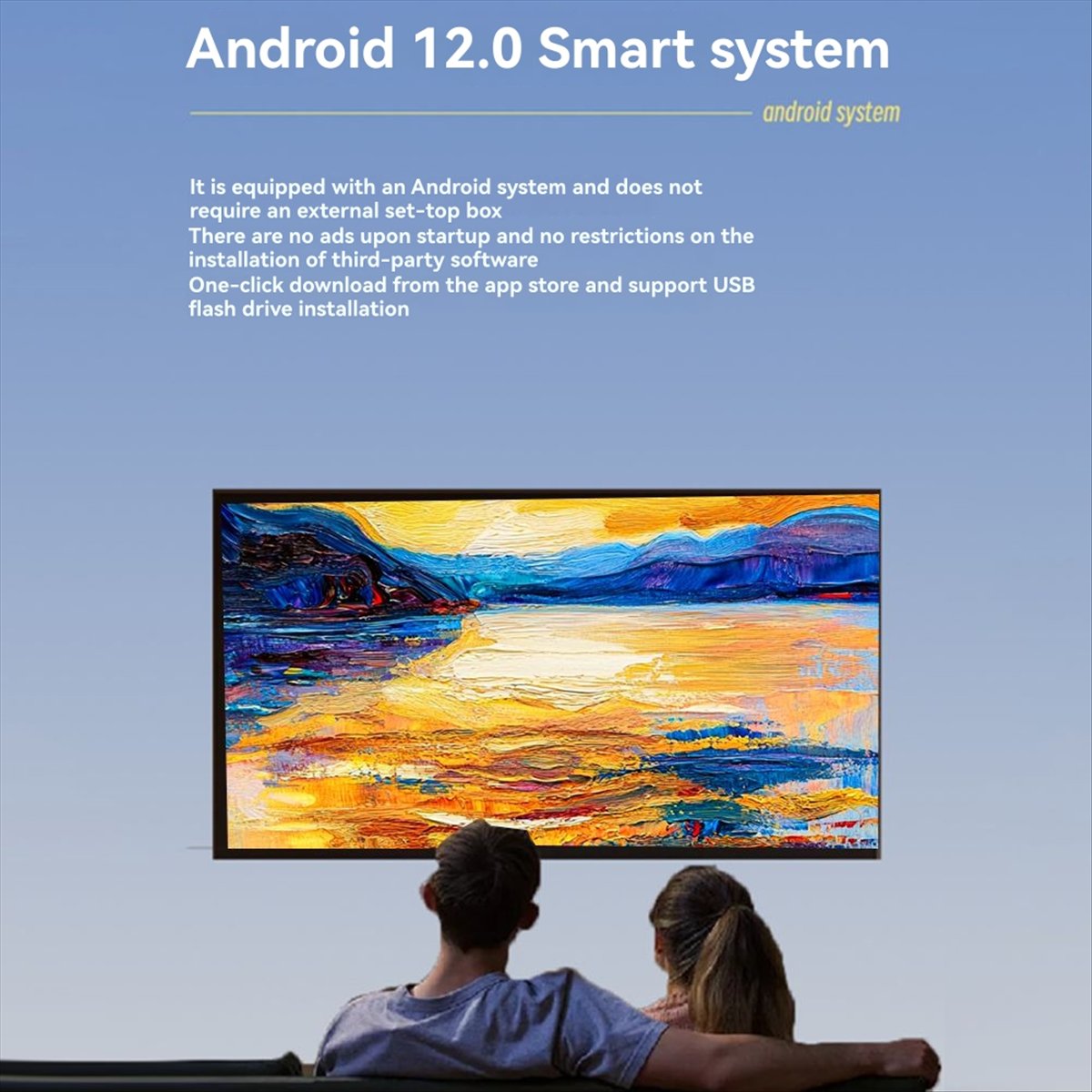 Home Cinema Quad - A69Z 1080P-projector voor Android 12 WiFi
