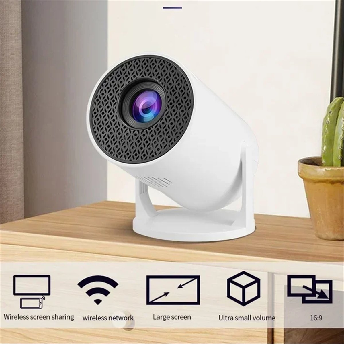 Home Cinema Led Projector - A77K Projector Draadloze Fidelity 270 °