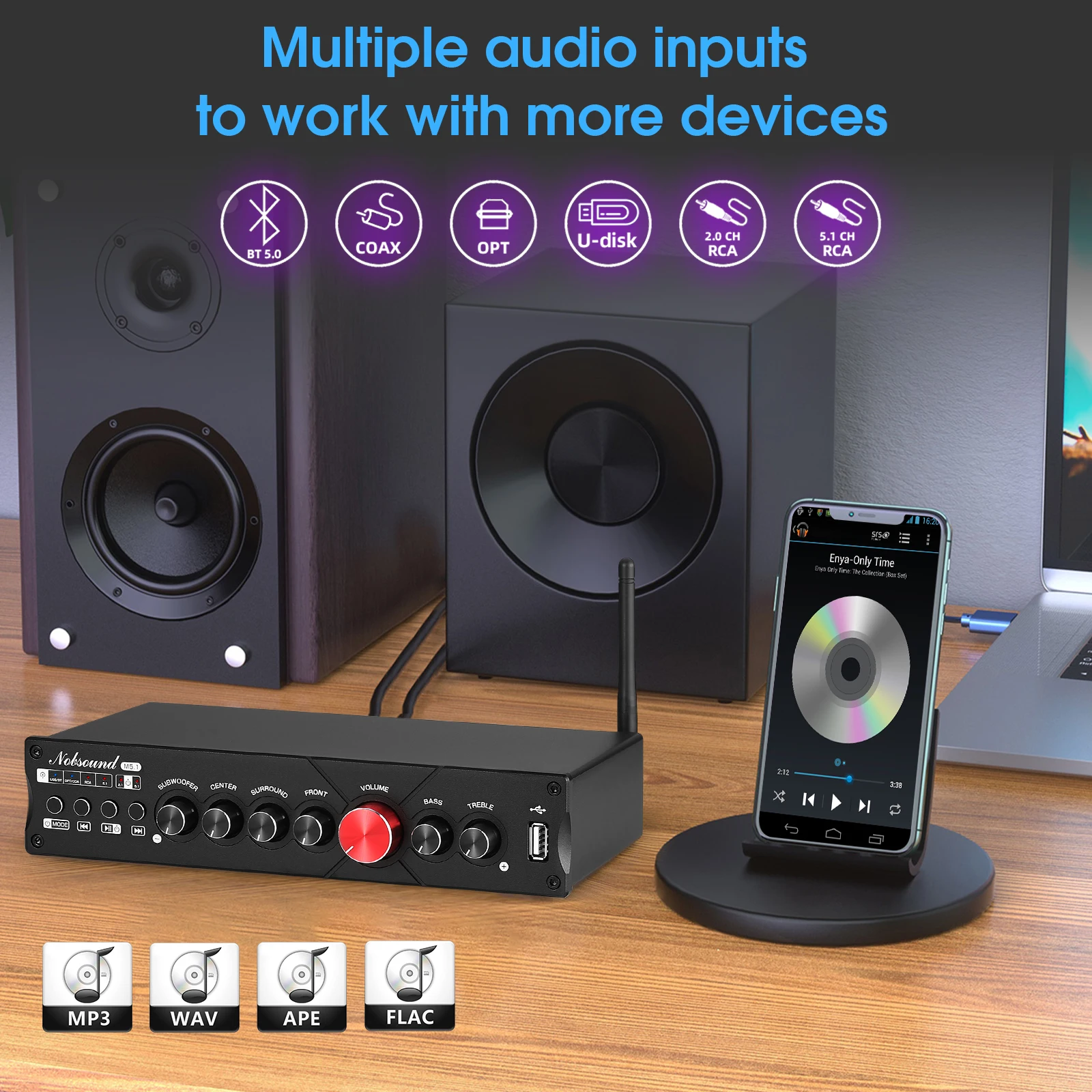 Nobsound M5.1 Digitale Bluetoo - Home Cinema Onkyo 5.1 recensie en prijs