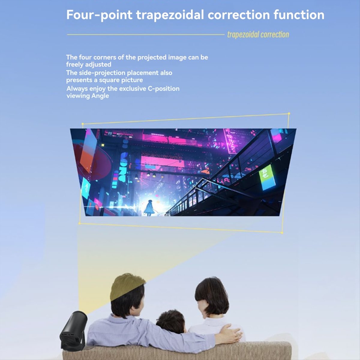 1080P-projector voor Android12 - Home Cinema Quad recensie en prijs
