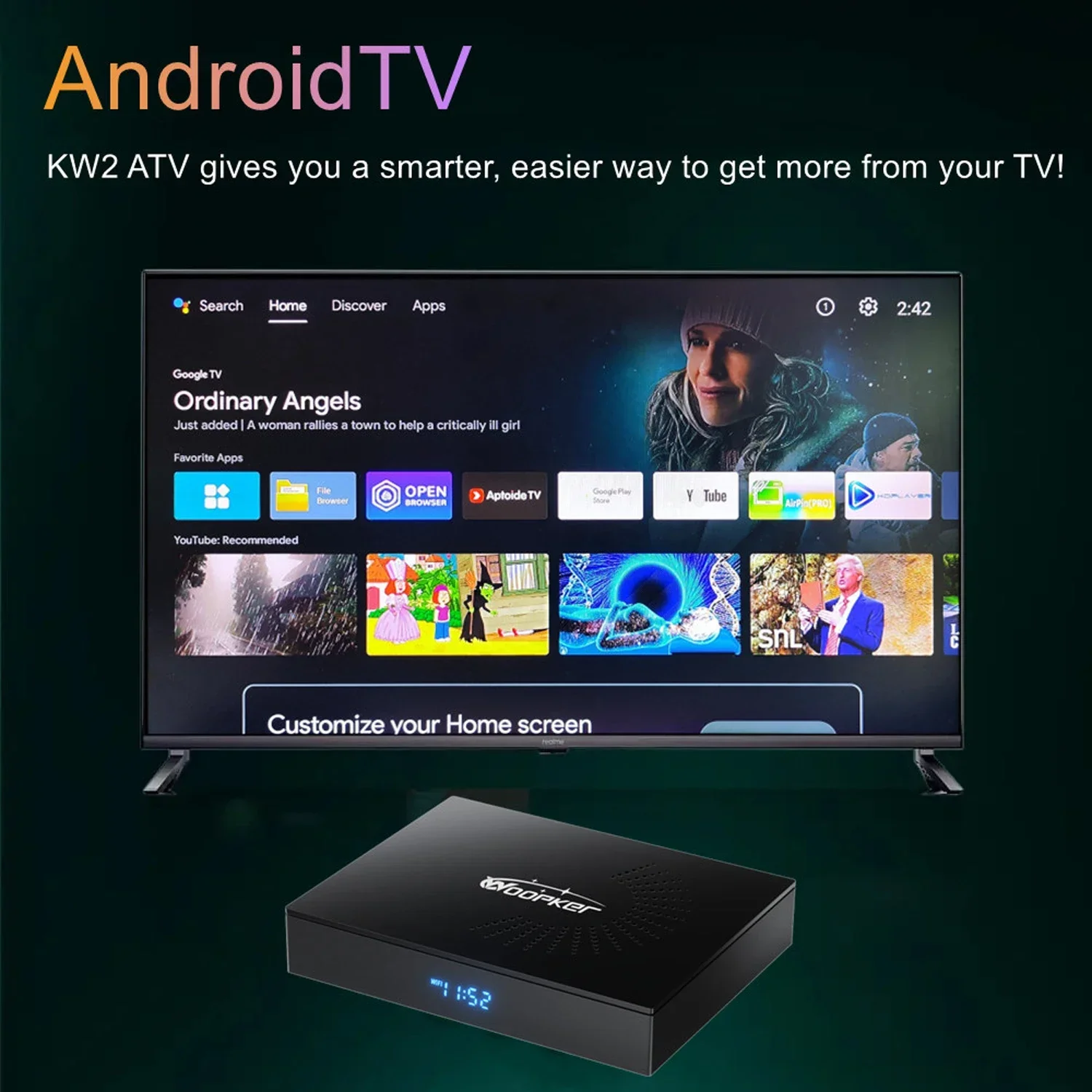 Woopker KW2 Android 14 TV Box  - Home Cinema Google recensie en prijs