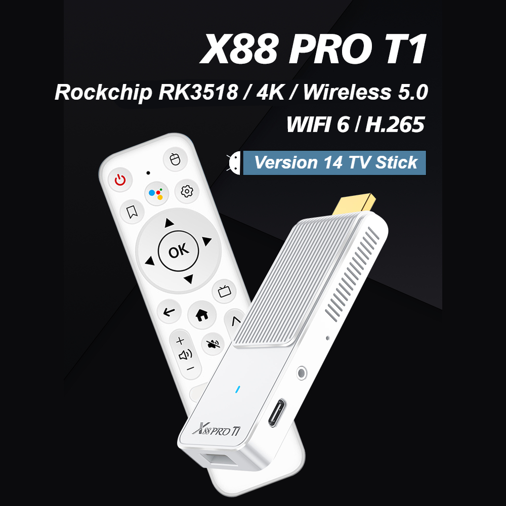 X88 T1 TV Stick Android 14 Roc - Home Cinema Quad recensie en prijs