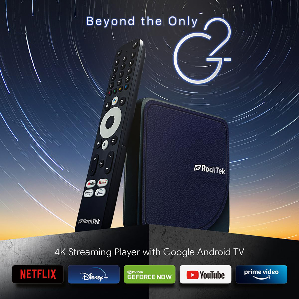 RockTek G2 4K AndroidTV 14-str - Home Cinema Google recensie en prijs