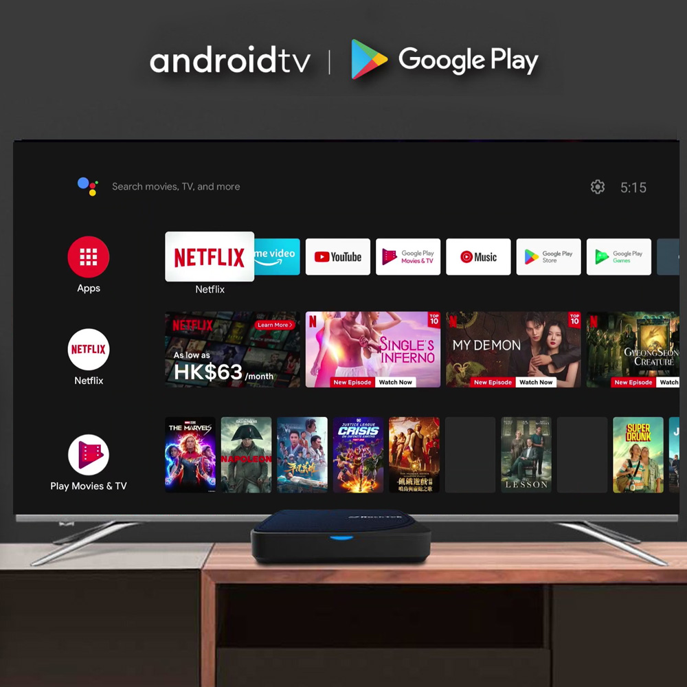 RockTek G2 4K AndroidTV 14-str - Home Cinema Google recensie en prijs