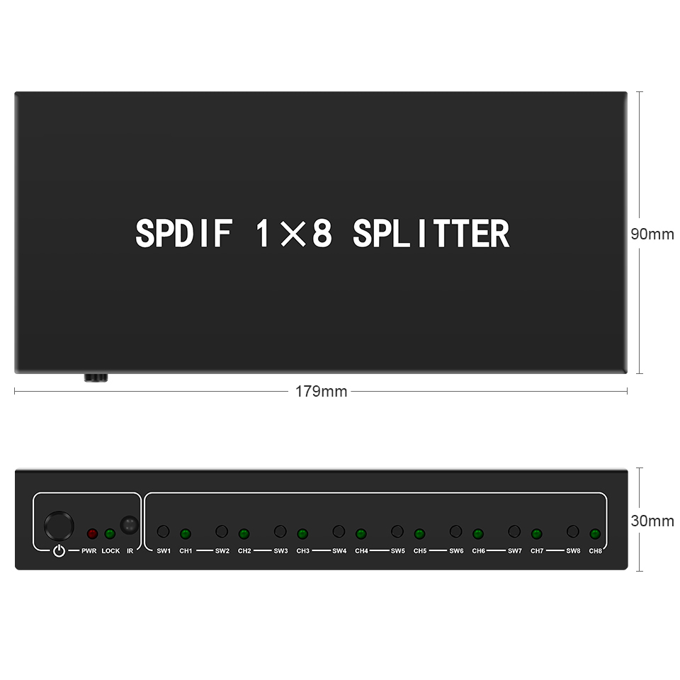 Optische Audio Splitter,1 In 8 - Home Cinema Equipment recensie en prijs