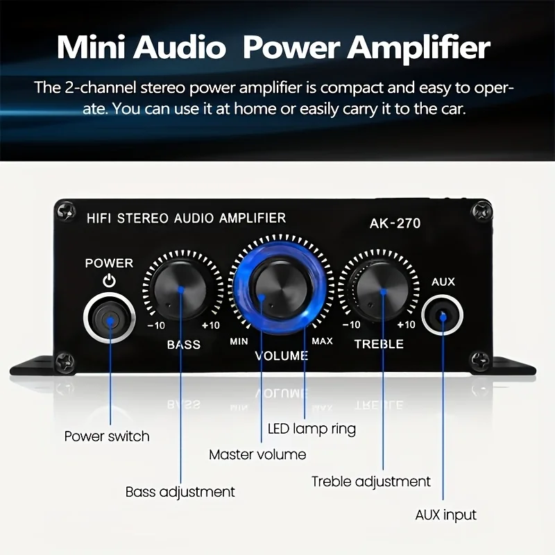 AK-270 400W Mini Eindversterke - Home Cinema Equipment recensie en prijs